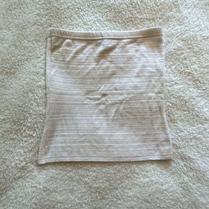 *SOLD*white cropped tube top - sleeveless tank top